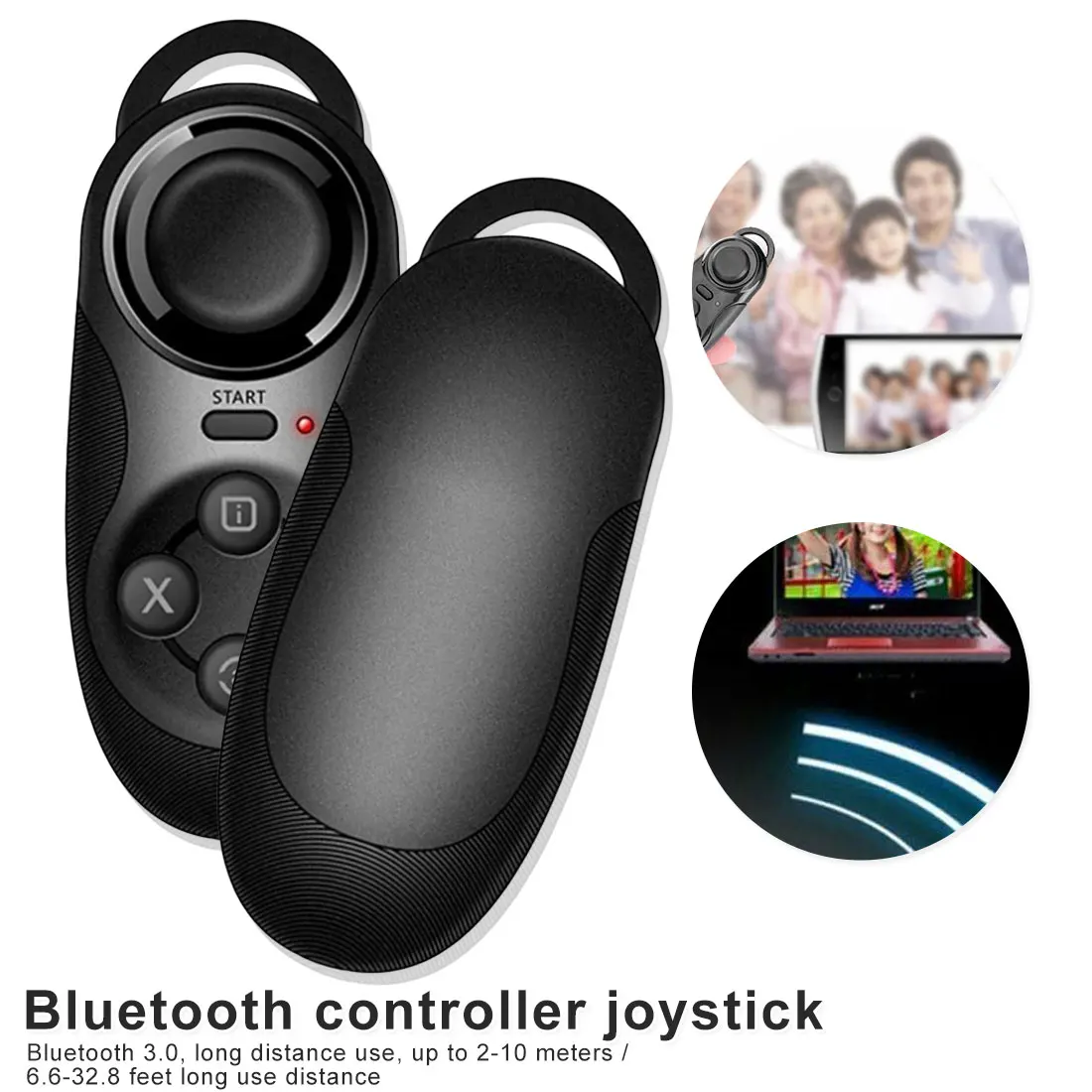 

Mini Bluetooth Gamepad Game Controller Selfie Remote Shutter for Android / iOS Cell Phone Tablet Mini PC Laptop TV BOX