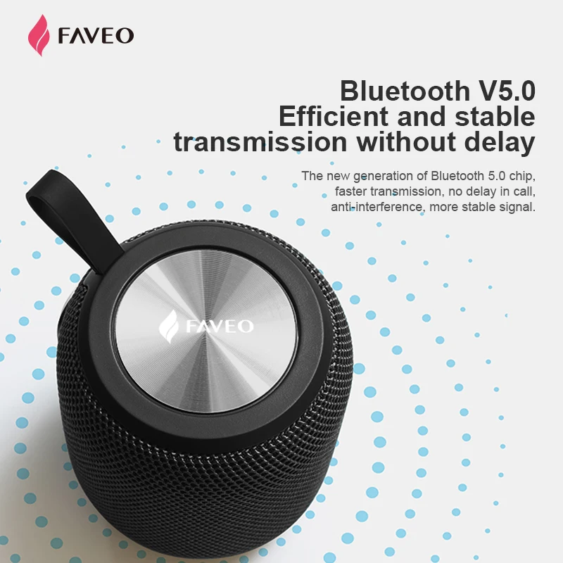 FAVEO мини беспроводной bluetooth BT динамик открытый бас портативный динамик IPX5 TWS 120g панорамный звук супер длительный режим ожидания
