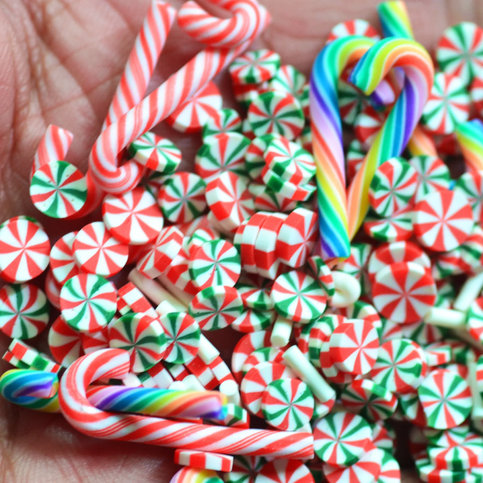 Christmas Color Decoration Sprinkles Polymer Clay Mixed Party Decoration Confetti-Slime Playing Supplements-Not Edible 20g christmas decoration sprinkles