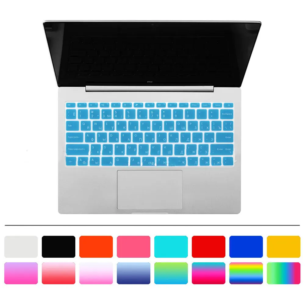 Русская силиконовая цветная накладка на клавиатуру для Xiaomi Mi ноутбука Air 12,5 13,3 Pro 15,6 наклейка защитная пленка