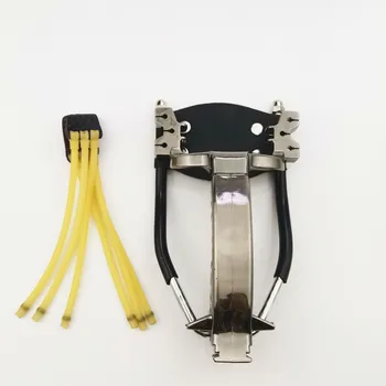 

High quality powerful hunting slingshot with rubber band tube PU leather catapult professional tactical plastic pocket slingshot