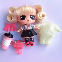 Collection série 5 Hairgoals changement de couleur 8 cm grande soeur cheveux poupées Lols Bhaddie poupée ensemble éclaboussures ensemble enfants jouant jouet cadeau 2