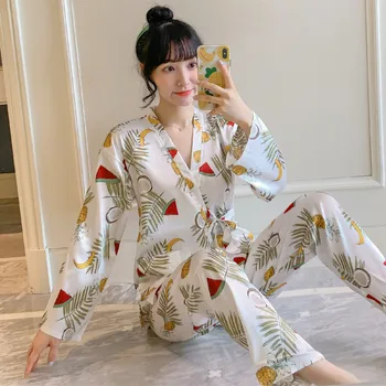 

2PCS Robe Suit Satin Women Kimono Gown Bridal Wedding Bathrobe Set Rayon Sexy Loose Sleepwear Intimate Lingerie Lounge Nightwear