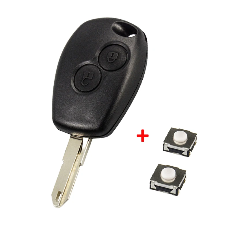 OkeyTech 2/3 Автомобильный ключ с кнопкой оболочки для Renault Duster Megane Clio Modus Espace Laguna Logan Sandero Fob чехол NE73 Blade - Цвет: 2A