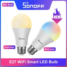 Интеллектуальный выключатель света SONOFF WiFi умная светодиодная E27 лампы 220-240V затемнения двойной Multi Touch Цвет Температура регулируемые группы голосовой Управление через eWeLink Alexa Интеллектуальный выключатель света SONOFF WiFi умная светодиодная E27 лампы 220-240V затемнения двойной Multi Touch Цвет Температура регулируемые группы голосовой Управление через eWeLink Alexa
