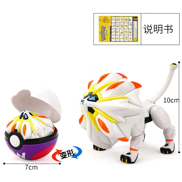 Genuine Pokemon Toy Set Toy Pocket Monster Pikachu Charmander  Mewtwo Lunala Scroll Action Figure Anime Model Children's Toys no box