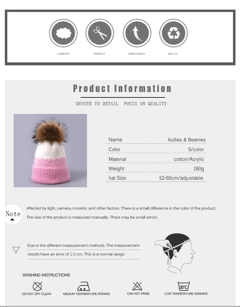 Winter Female Real Fur Pom Poms Hat For Women Men Knitted Crochet Beanie Ski Cap Warm Thick Outdoor Solid Color Skullies Beanies