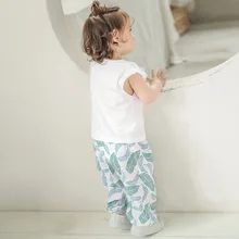 Противомоскитные штаны для малышей женская летняя коллекция года, новая стильная тонкая верхняя одежда для маленьких детей, штаны детская дышащая летняя одежда для малышей
