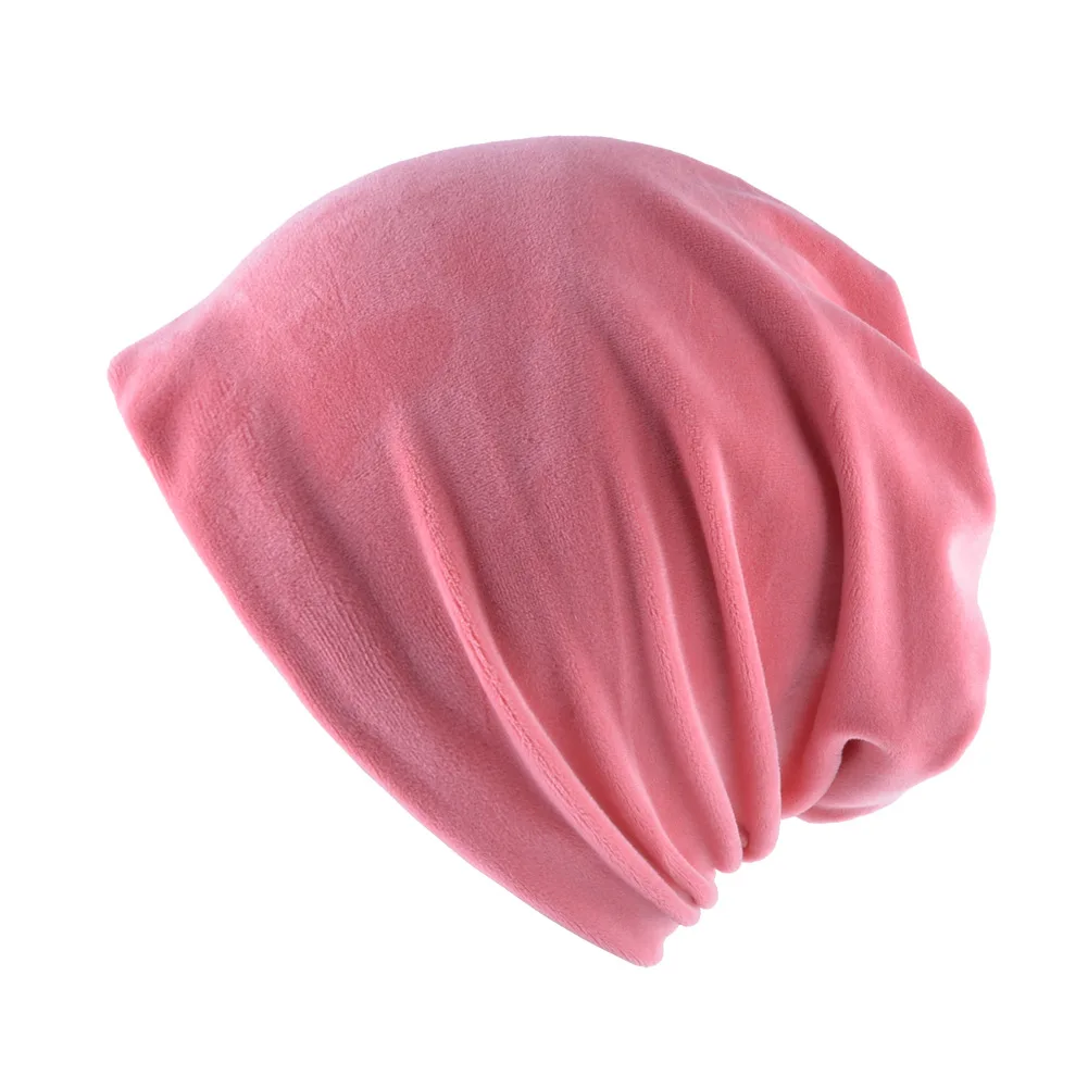 Женские Skullies Beanies шляпы весна-осень бархатные теплые шапки для дам Повседневные однотонные шапки женские удобные шапки