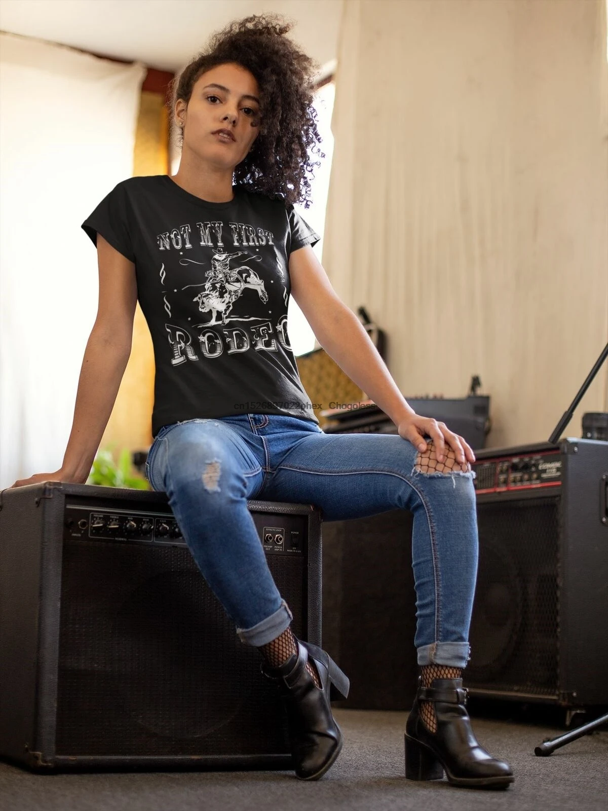 Женская Винтажная Футболка Rodeo не моя первая рубашка дикая Вест-бульь верховой