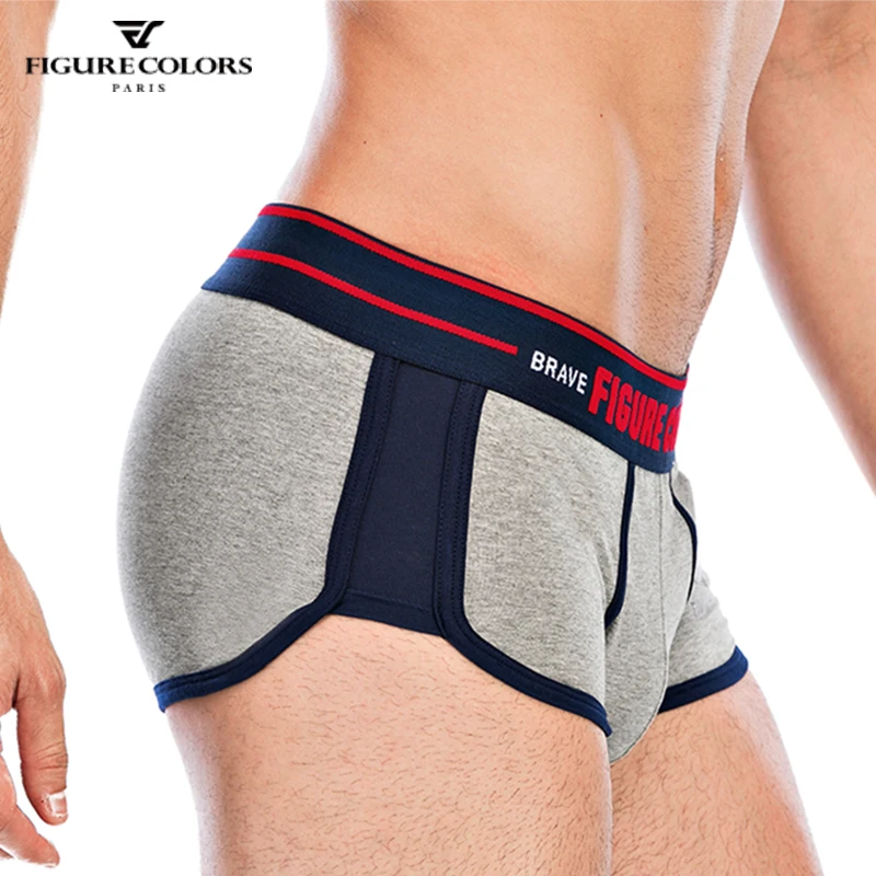 4pcs/lor Figure Colors Cotton sexy sports boxers for men comfortable pants U protrudent student boxers men underwear male boxers