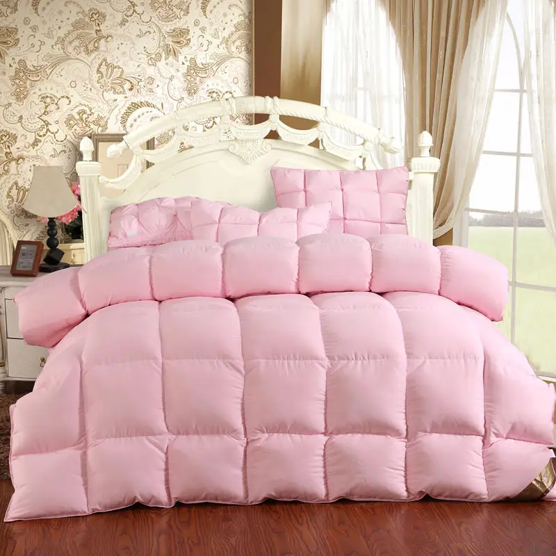 100 Goose Down Duvet Blanket Winter Cotton Comforter Quilt Bed