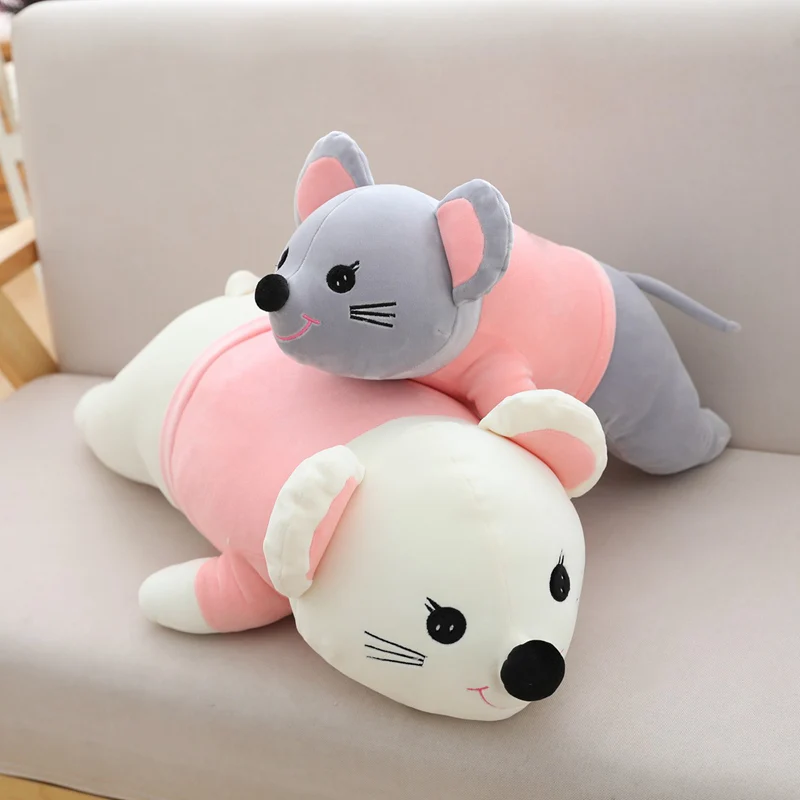 

Hot New 60cm-100cm Rat Plush Toys Super Cute Toy Cartoon Mouse Pillow Cushion Couple Stuffed Doll Kids Birthday Christmas Gift