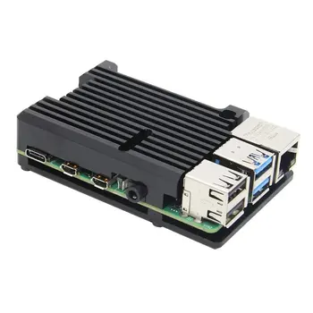 

Raspberry Pi 4/3 Aluminum Case with Dual Cooling Fan Metal Shell Black Enclosure for RPI Raspberry Pi 4B/3B/3B+