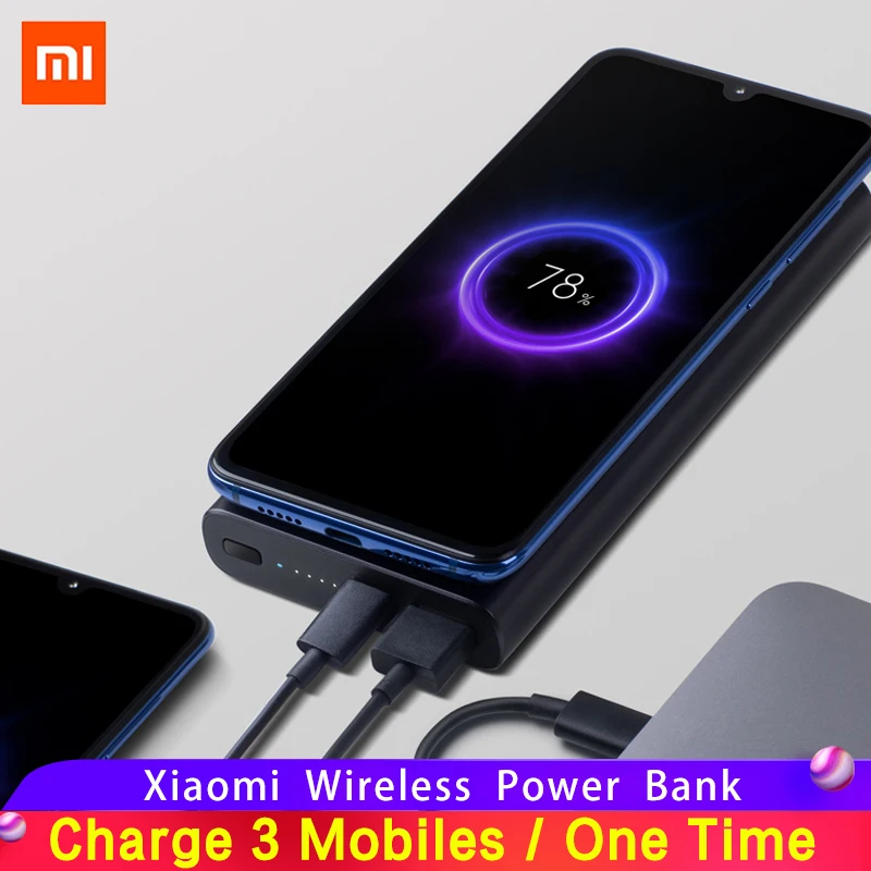 Скидка Оригинал, Xiaomi mi, беспроводной внешний аккумулятор, 10000 мАч, Qi быстрое зарядное устройство, PLM11ZM, внешний аккумулятор для iPhone, Sumsung mi Phone