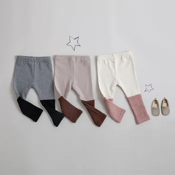

Baby Girl Stretch Leggings Pants Spring Autumn Girls Leggings Toddler Children Splicing Cotton Trousers Boys Pants Kid Pants