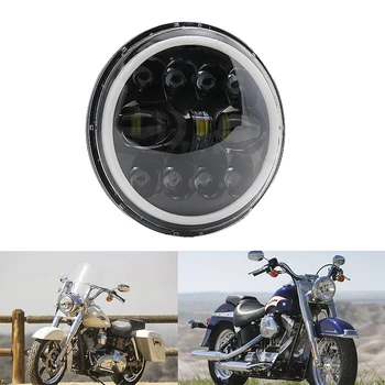 

New 7 Inch 55W Led Headlamp For Davidson Land Rover Jeep Wrangler Toyota Truck 4x4 off-road Motorcycle Car Headlights With DRL