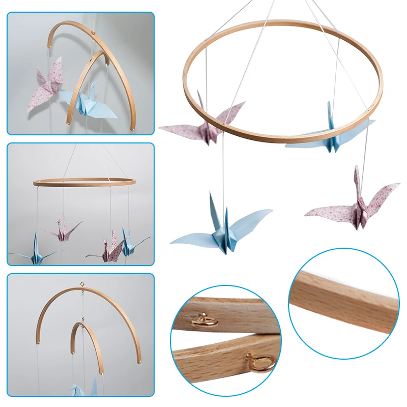 DIY Детская деревянная погремушка с бусинами, игрушка для кроватки, колокольчики, колокольчики для детской комнаты, домашний декор, подарок DIN889