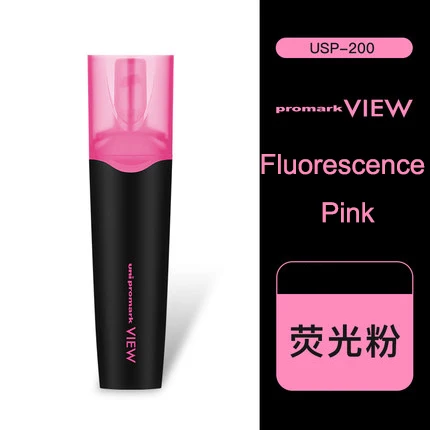 PINK 1PCS 1 шт. UNI Perspective хайлайтер USP-200 яркие цвета жирная линия фокус ручка головка с окном зрачки с маркером - Цвет: PINK 1PCS
