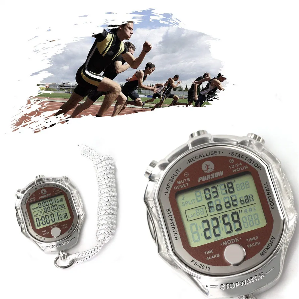 

Stopwatch /1000 Second Sports Chronograph with Alarm Digital Timer for Sports Match Competition Coach Referee Training Timing