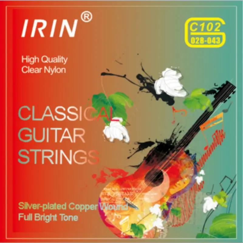 

AISPORT 6pcs/set Guitar Accessories Classical Guitar String Nylon Silver Practical Durable Guitar String