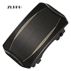 Zlrph genuíno masculino cinto de cabeça fivela de cinto lazer cinto cabeça acessórios negócios fivela automática largura luxo moda