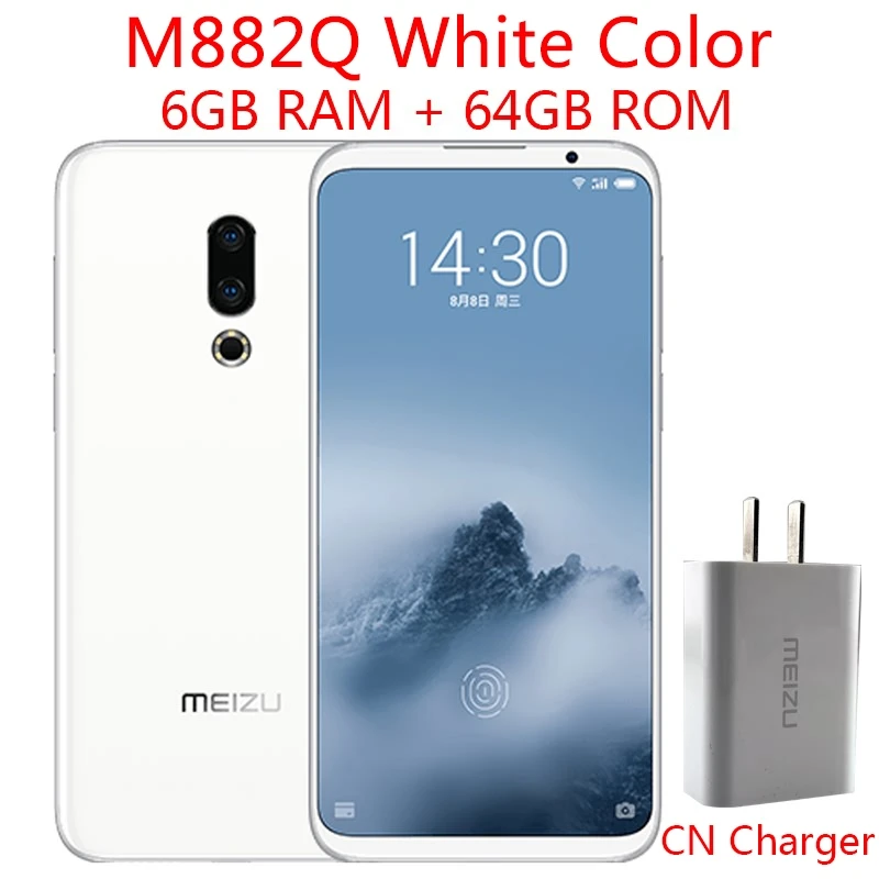 Meizu 16th 16 4 аппарат не привязан к оператору сотовой связи Snapdragon 845 Octa Core 8 ГБ 128 6," FHD 2160x1080 полный Экран двойные задние Камера - Цвет: CN White 6G 64G