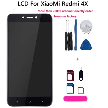 

AAA+ Quality LCD For Xiaomi Redmi 4X LCD Display Screen with Frame Smart Phone lcd module for Redmi Note 4X pantalla high pixel