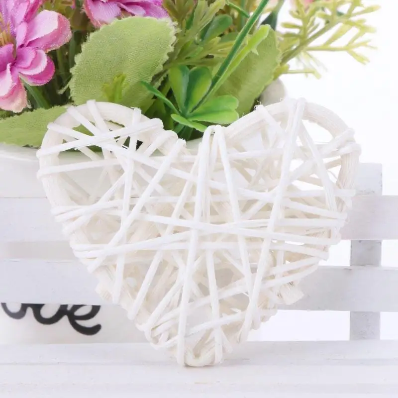 5 шт. 10 см сердце свадебное украшение красный белый ротанговый шар DIY сепактакрау деревянное Ремесло Свадебные украшения вечерние поставки