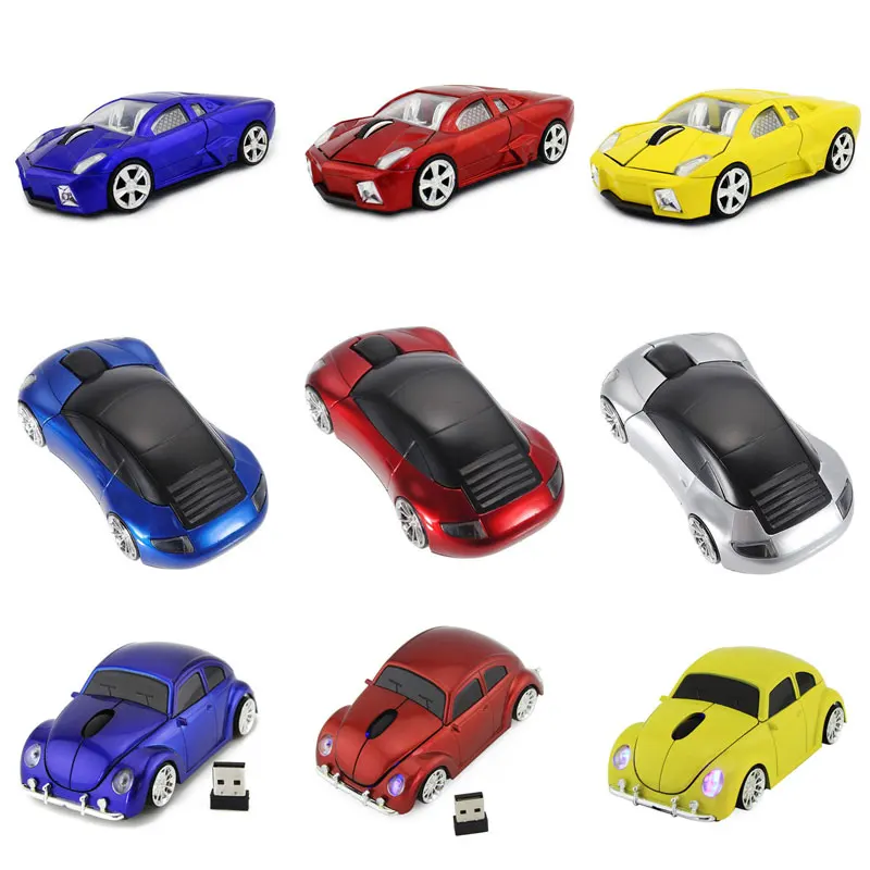 2.4G Wireless Car Mouse Lamborghini/Beetle/Porsche/Ferrari Race Car Shaped Mouse Optical