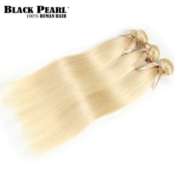 Black Pearl 613 Honey Blonde Bundles brazilian Straight Hair Weave 100% Remy Human Hair  Extensions 613 Bundles 3