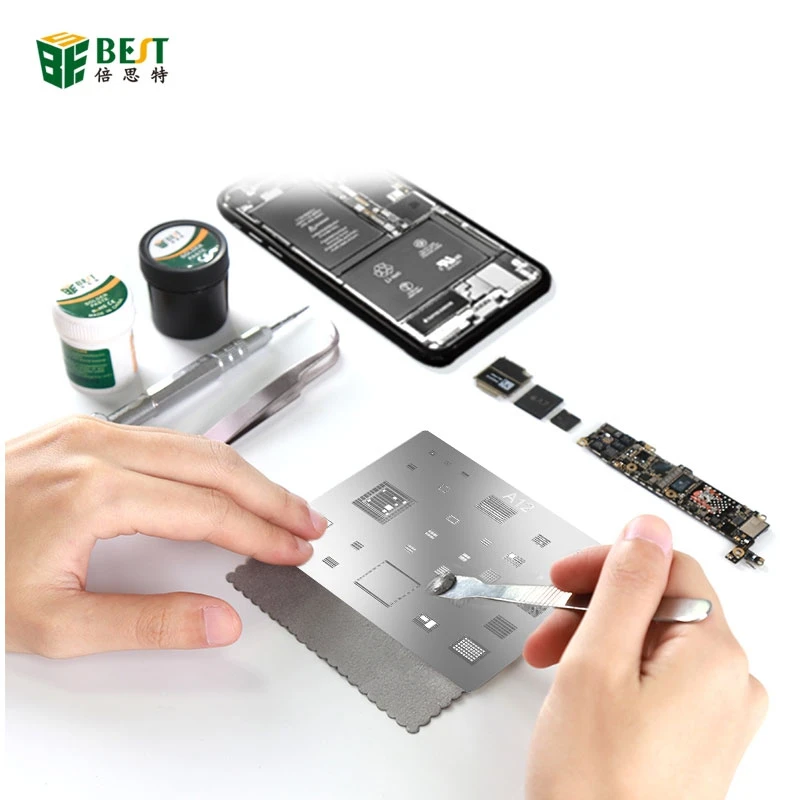 BEST High Quality 3D universal Stencils for Iphone tools XS Max XR Directly Heated A12 mobile phone BGA IC Reballing Stencil