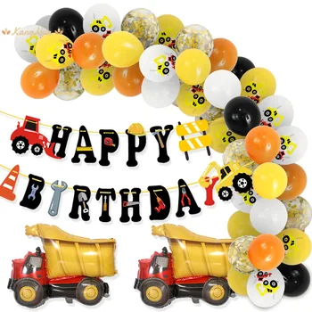 

1Set Fireman Theme Party Emulsion Balloons Boy Birthday Party Decoration for Kids Party Firefighter Party Baby Shower Decoration