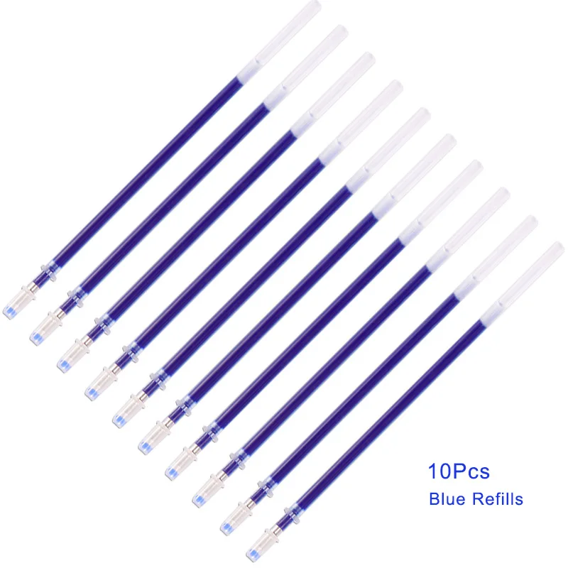 blue refill 10pcs Смешанные цвета набор корейских каваи Единорог кошка гелевая ручка блеск кактус аниме милый офисный стационарный Kawai набор Материал Рождественский подарок - Цвет: blue refill 10pcs