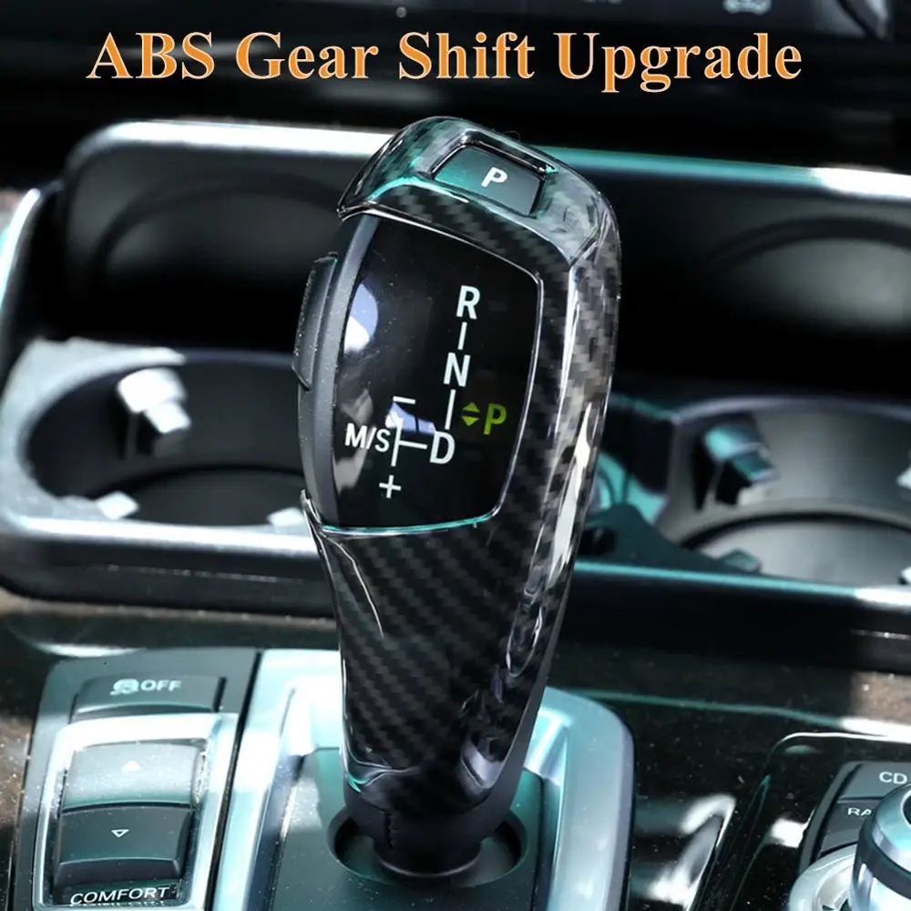 ABS углеродное волокно стиль автомобиля переключения передач наклейка подходит для BMW E60 E70 X5 X6