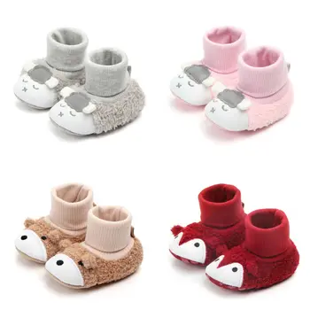 

Newborn Infant Baby Cotton Shoes Animal Booties Soft Slipper Boots Step Socks