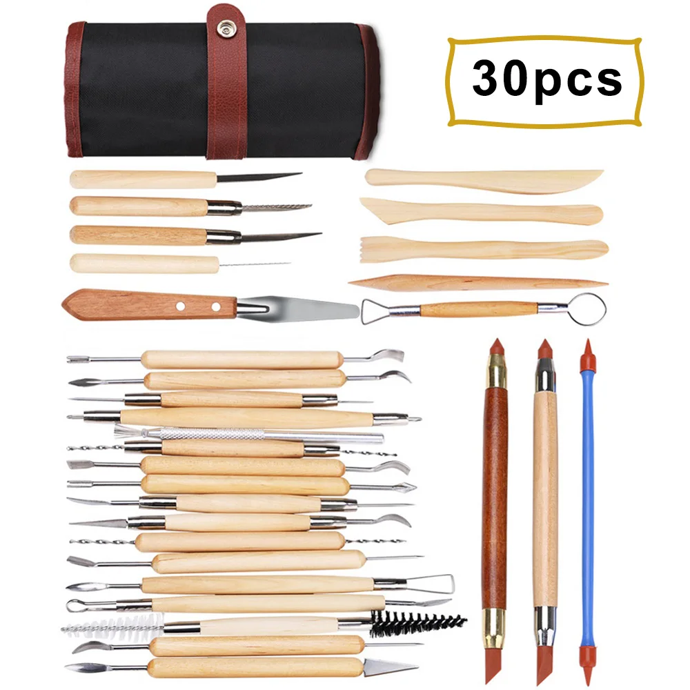 Multi-tools Ceramics Clay Sculpture Polymer tool set Beginner's DIY Craft Sculpting Pottery Modeling Carving Smoothing Wax Kit