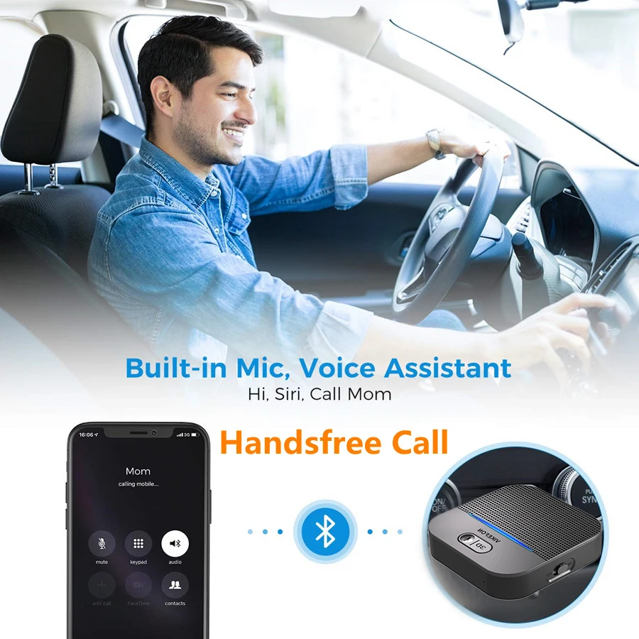 QCC3008 чип Bluetooth RCA приемник 5 0 aptX LL с 3D эффектами 50 м Handsfree автомобильный аудио 3 мм