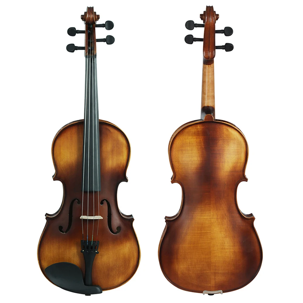 

Professional 16 Inch Viola Spruce Wood Panel Retro Matte Acoustic Viola Stringed Instrument With Case Bow For Musical Lover