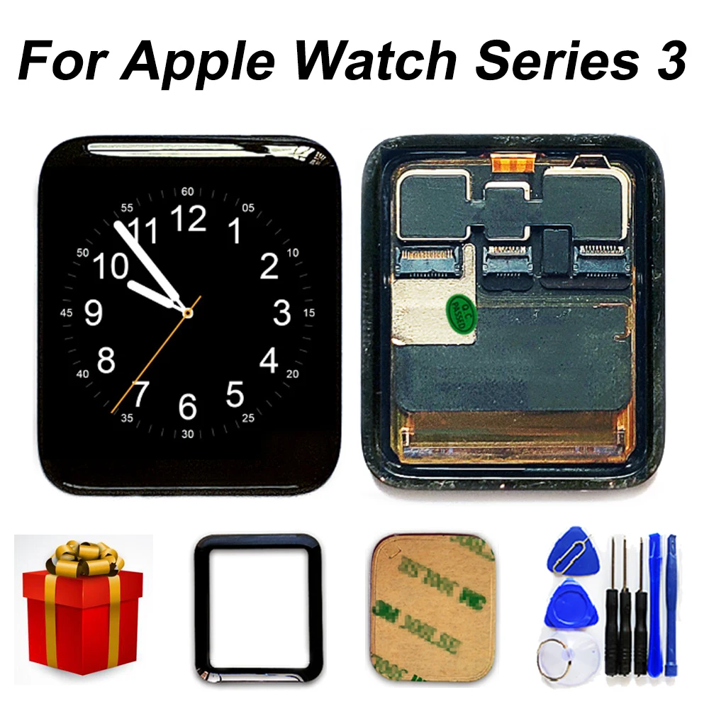 

LTE / GPS Touch Screen For Apple Watch Series 3 LCD Display 38mm / 42mm Digitizer Assembly For Apple Watch S3 Tempered Film