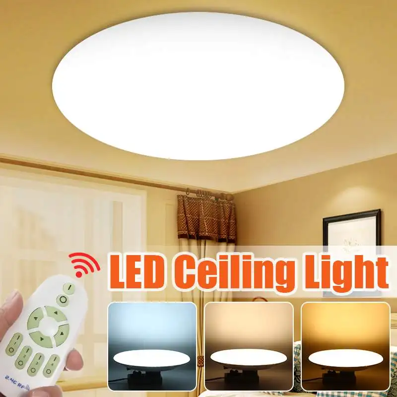 

Modern LED Ceiling Light Lamp Lighting Remote Control 3 color Dimmable Living Room Bedroom Balcony Lighting AC90-265V