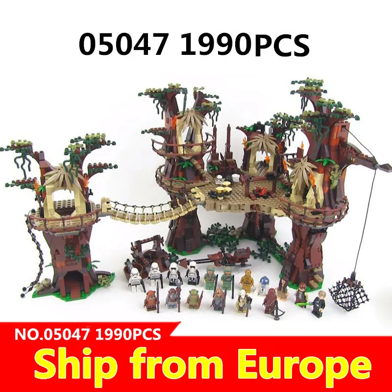 

Ewok Village 05047 1990pcs Treetop home 10236 THE starwars building block creator architecture bricks toy for children gift
