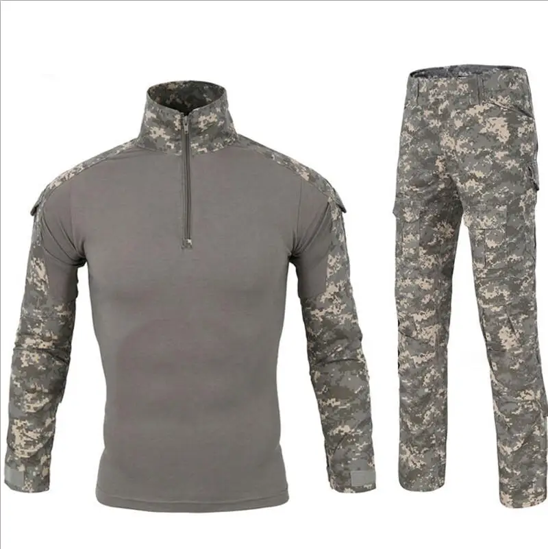 UCP camouflage Тактическая камуфляжная военная форма, костюм для мужчин, армейская одежда США, рубашка в армейском стиле+ брюки карго наколенники - Цвет: UCP camouflage
