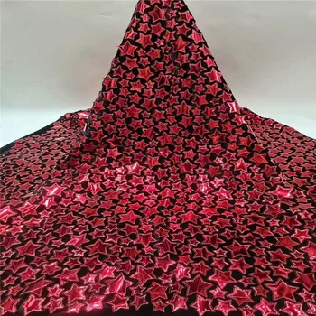 

Latest Nigerian Velvet Lace Fabric Black 2020 red High Quality Lace African Lace Fabric For Wedding Dress French Tulle Lace