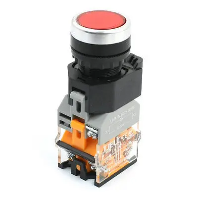 660V 10A красный индикатор мгновенный DPST NO+ NC плоская кнопка переключатель