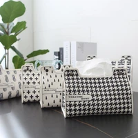 Leather Tissue Box Car Toilet Pumping box Home Living Decoration Table Napkin Holders Papers Dispenser Kitchen Desktop Organizer 1