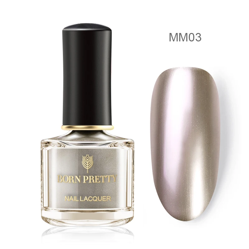 BP-MM03 6ML BORN PRETTY лак для ногтей металлик розовое золото серебро хром зеркальный эффект лак для ногтей 6 мл/9 мл металлический Цвет Маникюр Nagellack - Цвет: BP-MM03 6ML