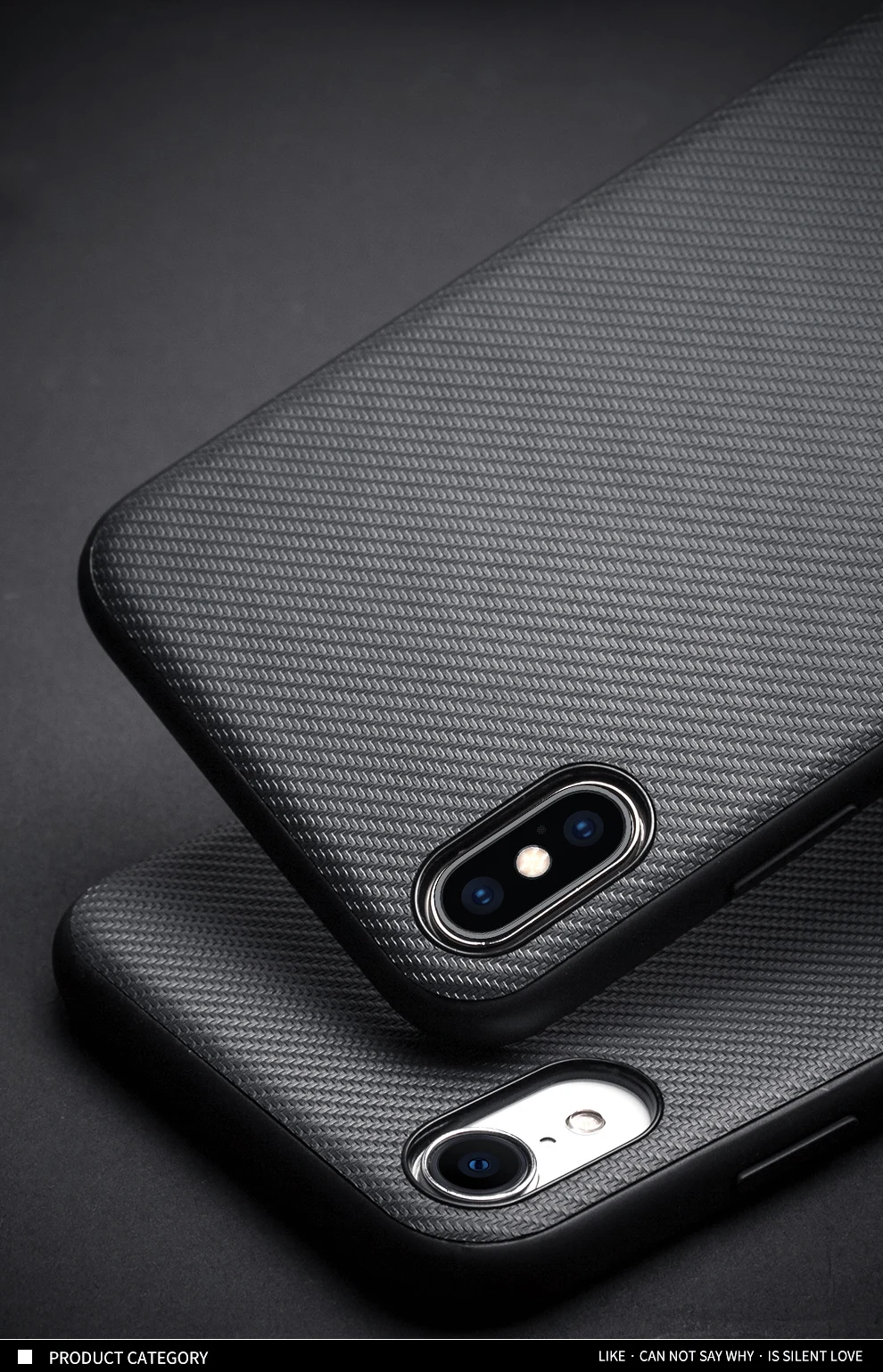 QIALINO Модный чехол для телефона из углеродного волокна для Apple iPhone X/XS Fibre Feeling ультра легкий Чехол для iPhone XR/XS Max
