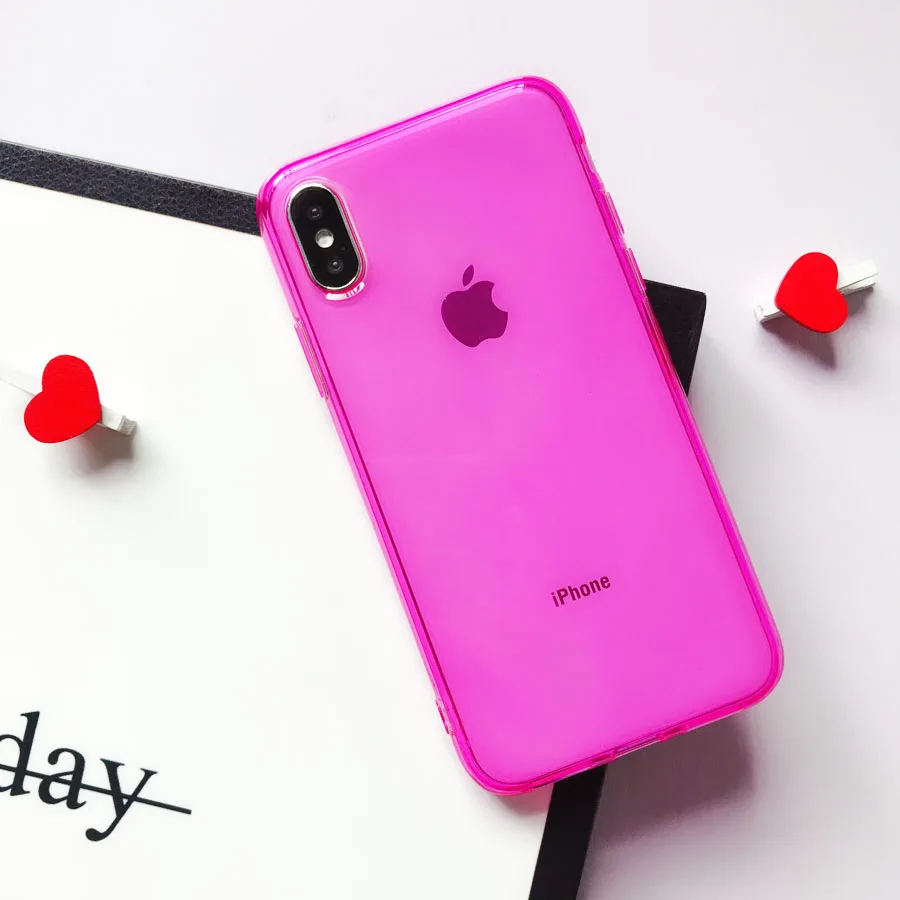 08 Чехол для телефона для iPhone 11 Pro Max чехол ярких цветов Прозрачный мягкий чехол из ТПУ для iPhone 11 Pro 7 8 X XR XS Max 7 8Plus чехол - Цвет: 08