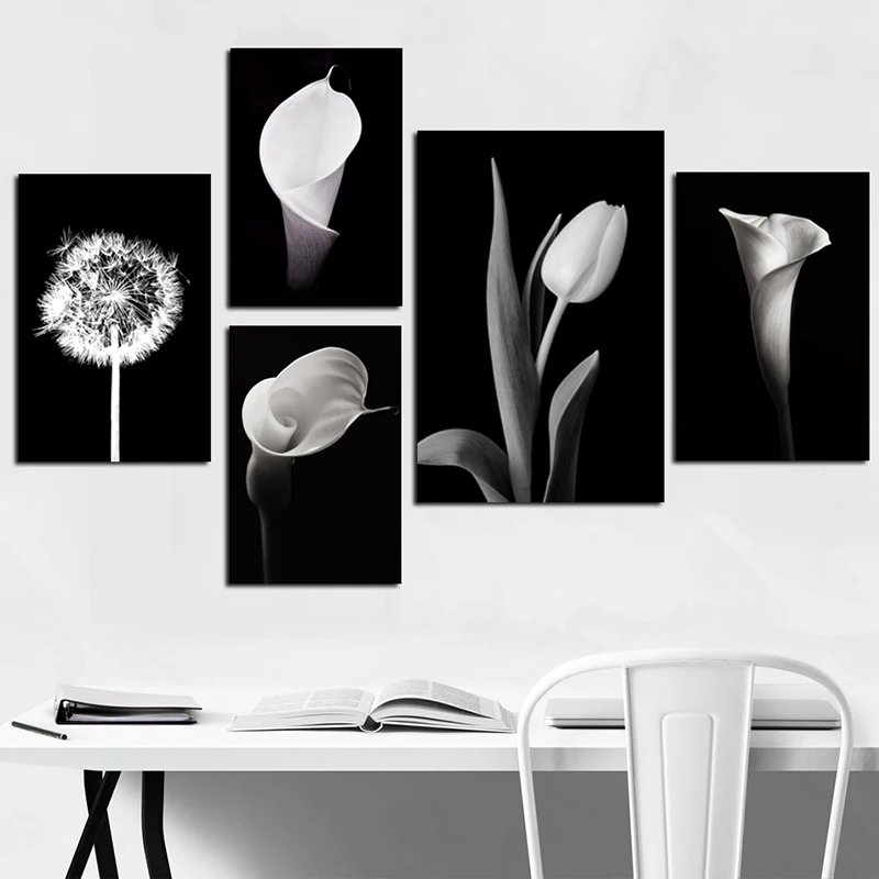 Модульные картины Calla Lily холст настенное искусство Одуванчик тюльпан Печатный